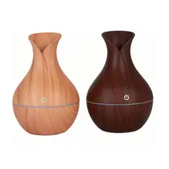 GENERICO - Humidificador Difusor De Aroma Diseño Jarron De Madera