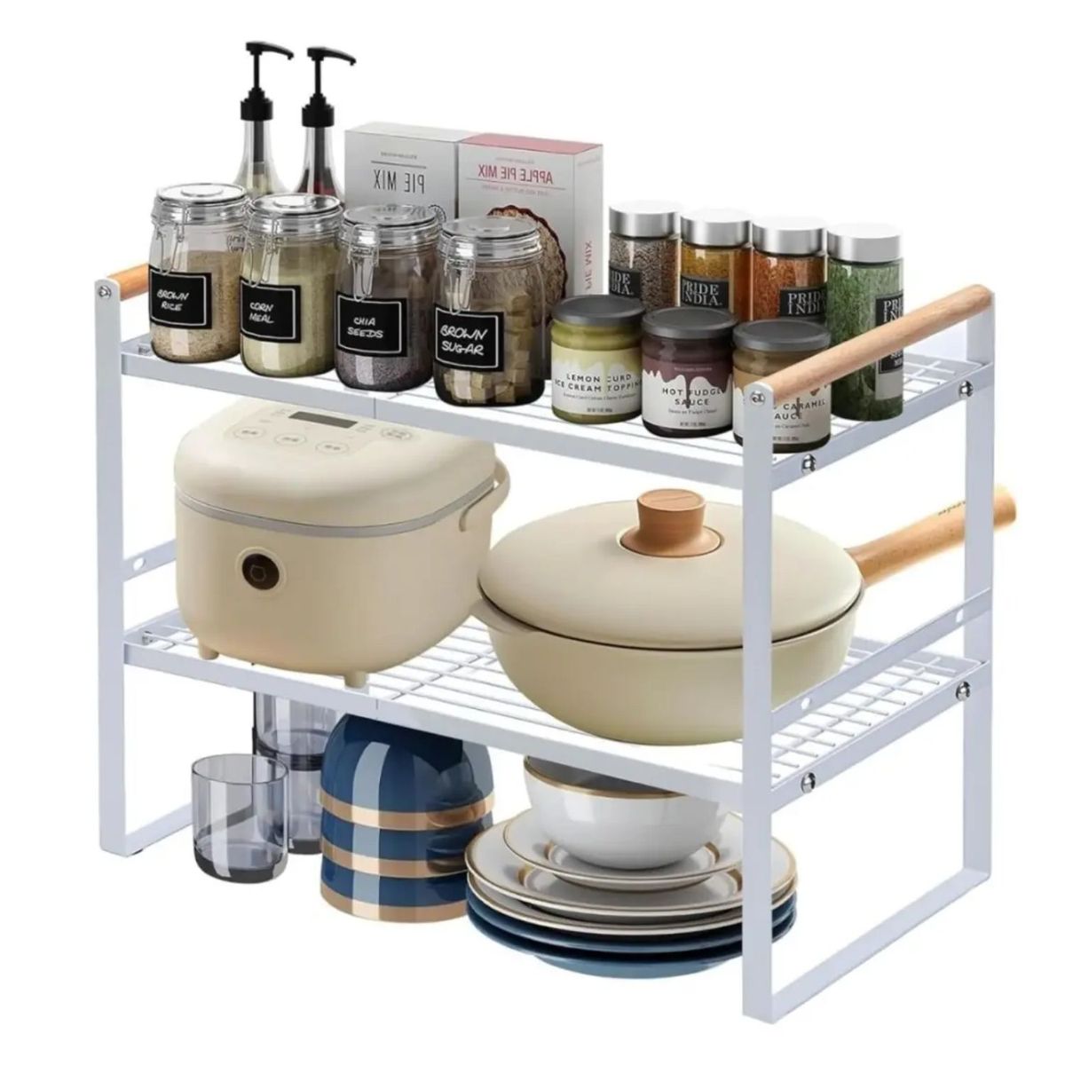 GENERICO - Organizador De Gabinetes Cocina Estante Escurridor Doble