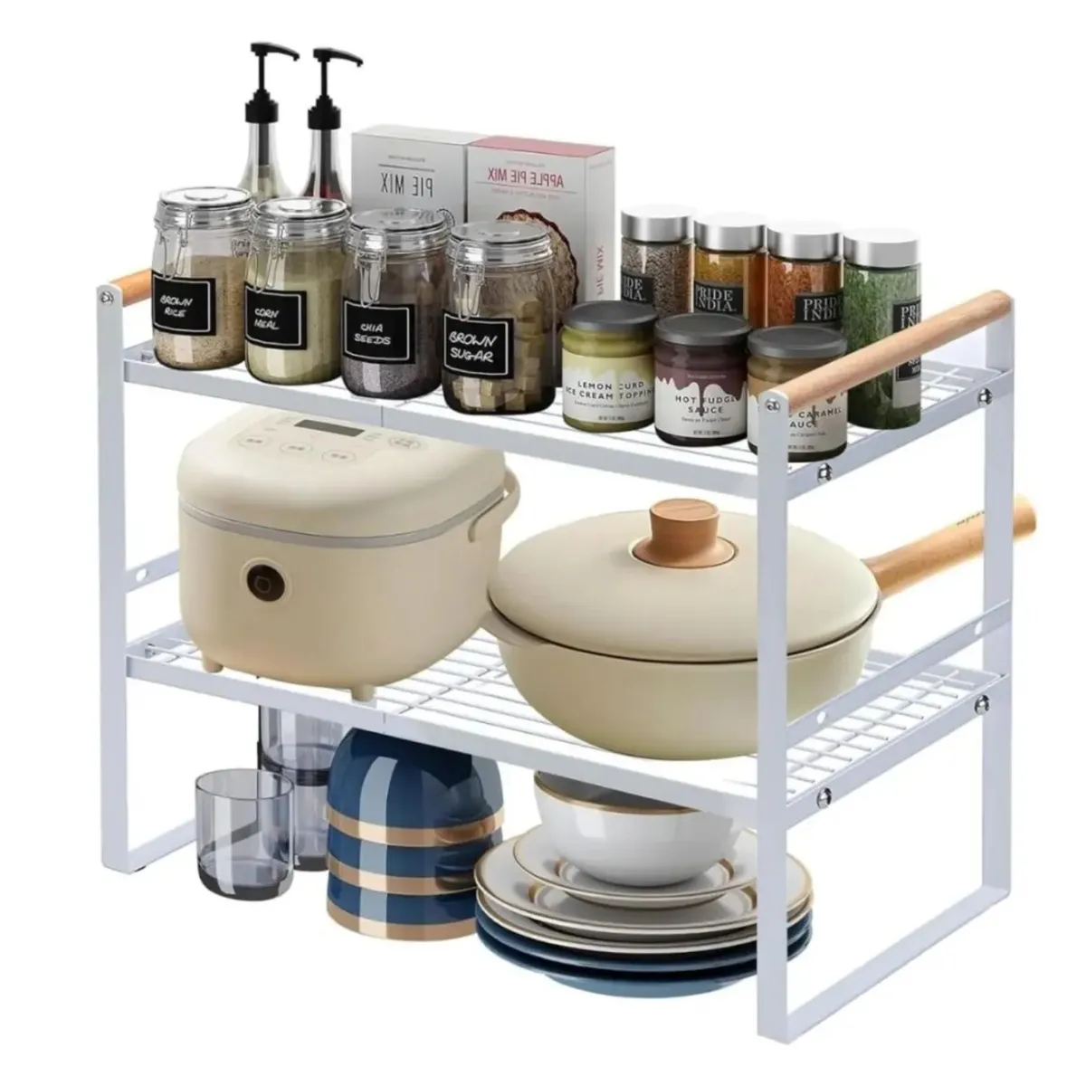 GENERICO - Organizador De Gabinetes Cocina Estante Escurridor Doble