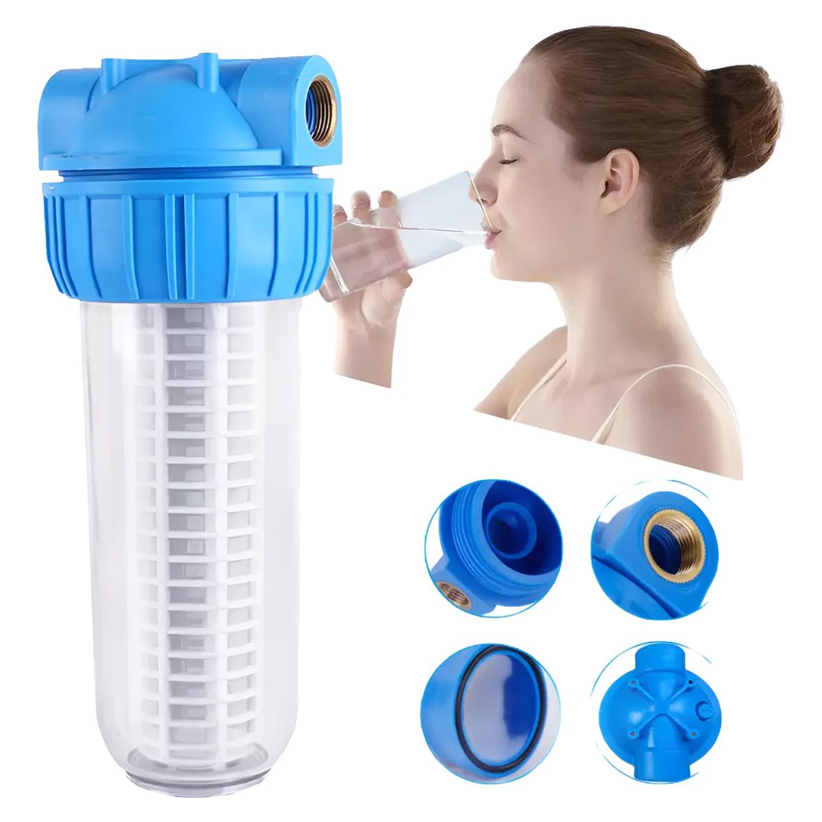 GENERICO - Filtro Para Agua Arena Contenedor+filtro Lavable 1 Pulgada