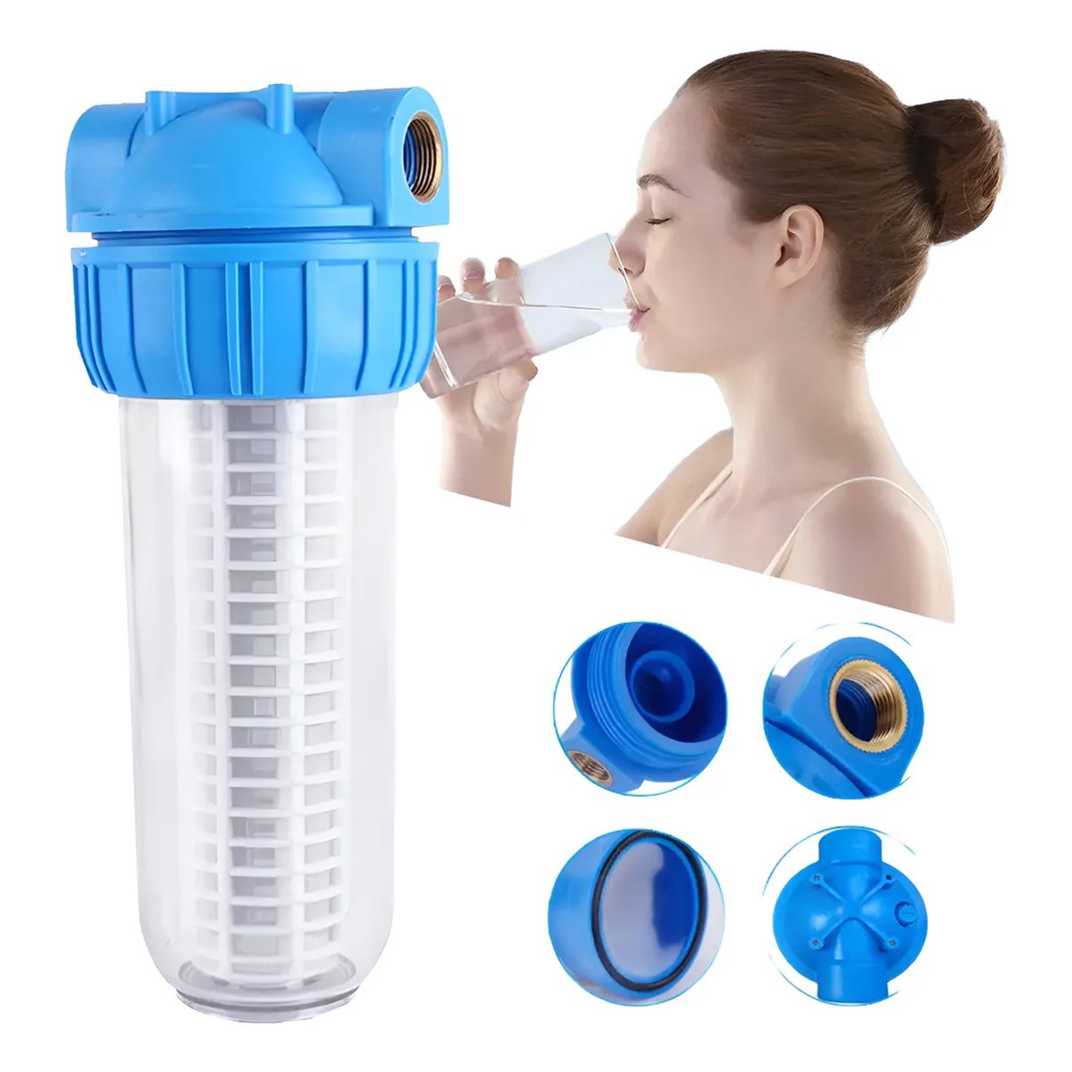 GENERICO - Filtro Para Agua Arena Contenedor+filtro Lavable 1 Pulgada