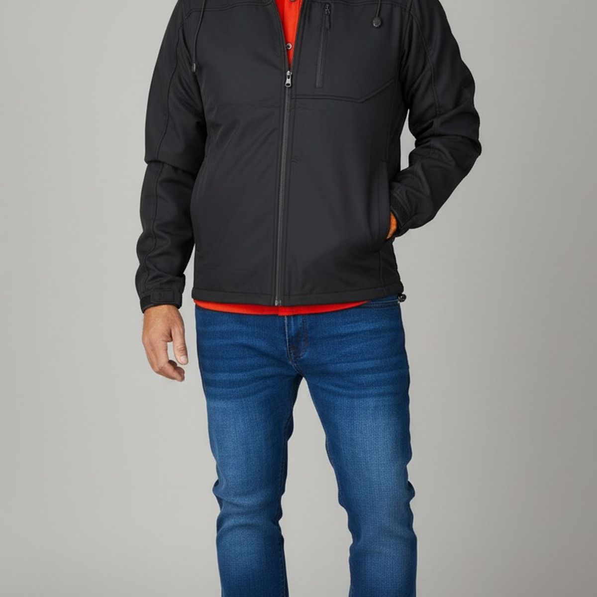 BLUE MOUNTAIN - Chaqueta Softshell Hombre Impermeable