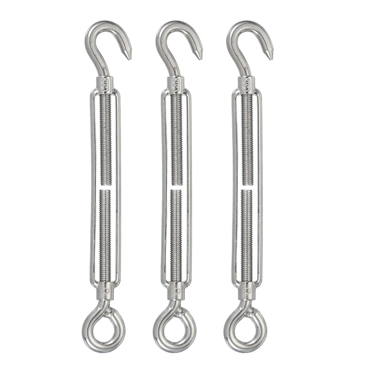 KUANGYE - 3 Pcs Gancho De Tensor De Alambre 16mm Galvanizado Piola Acero