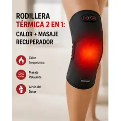 MOVI - Rodillera Térmica 2 En 1 Con Calor Y Masaje Vibratorio Recargable