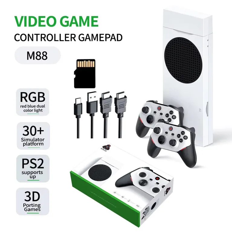 CORRERREY Consola M88 Retro 4K mando inalámbrico para videojuegos 20000 juegos integrados para SS/Ps2/Ps1 3D