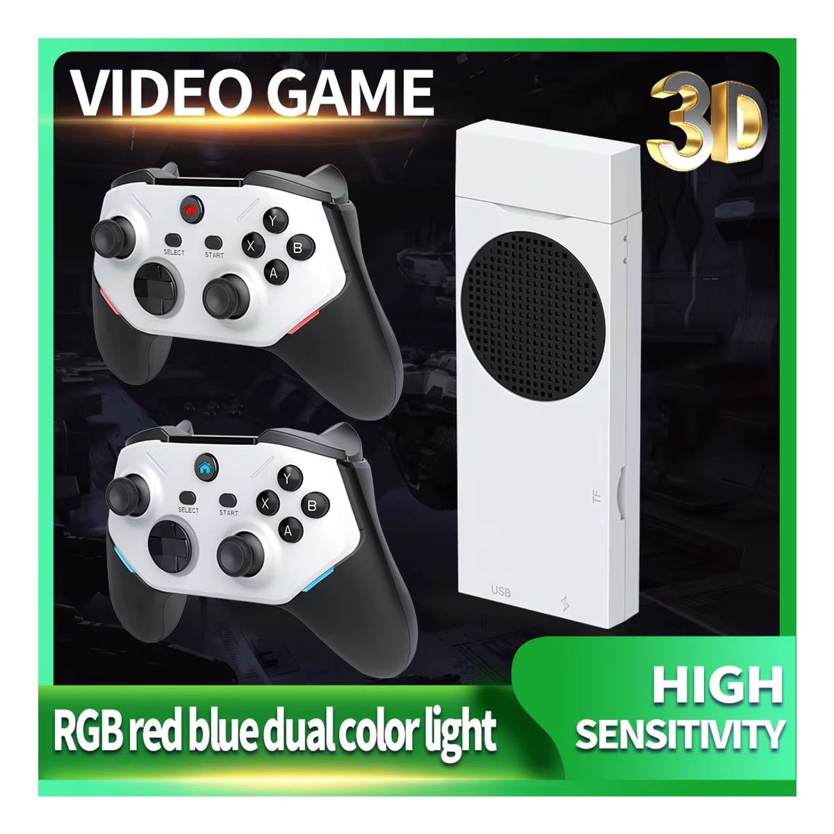 CORRERREY - Consola M88 Retro 4K mando inalámbrico para videojuegos  20000 juegos integrados para SS/Ps2/Ps1 3D