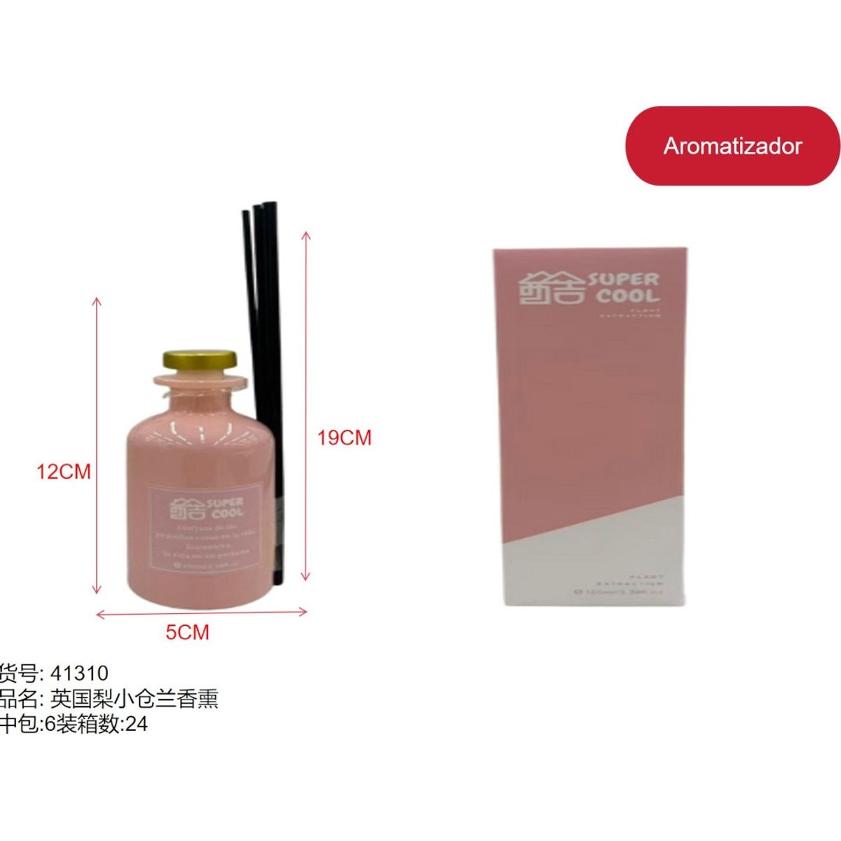 GENERICO - Aromatizador (ROSADO - 12CM*5CM*19CM) 41310