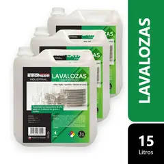 GENERICO - Pack 3 Lavalozas Concentrado Industrial 5 Litros Stronger