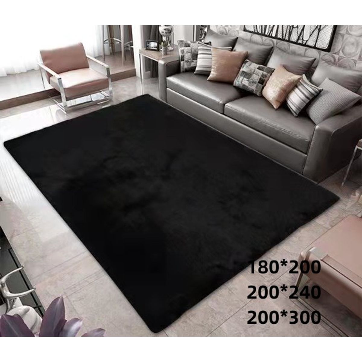 GENERICO - Alfombra Peluda180x200cm