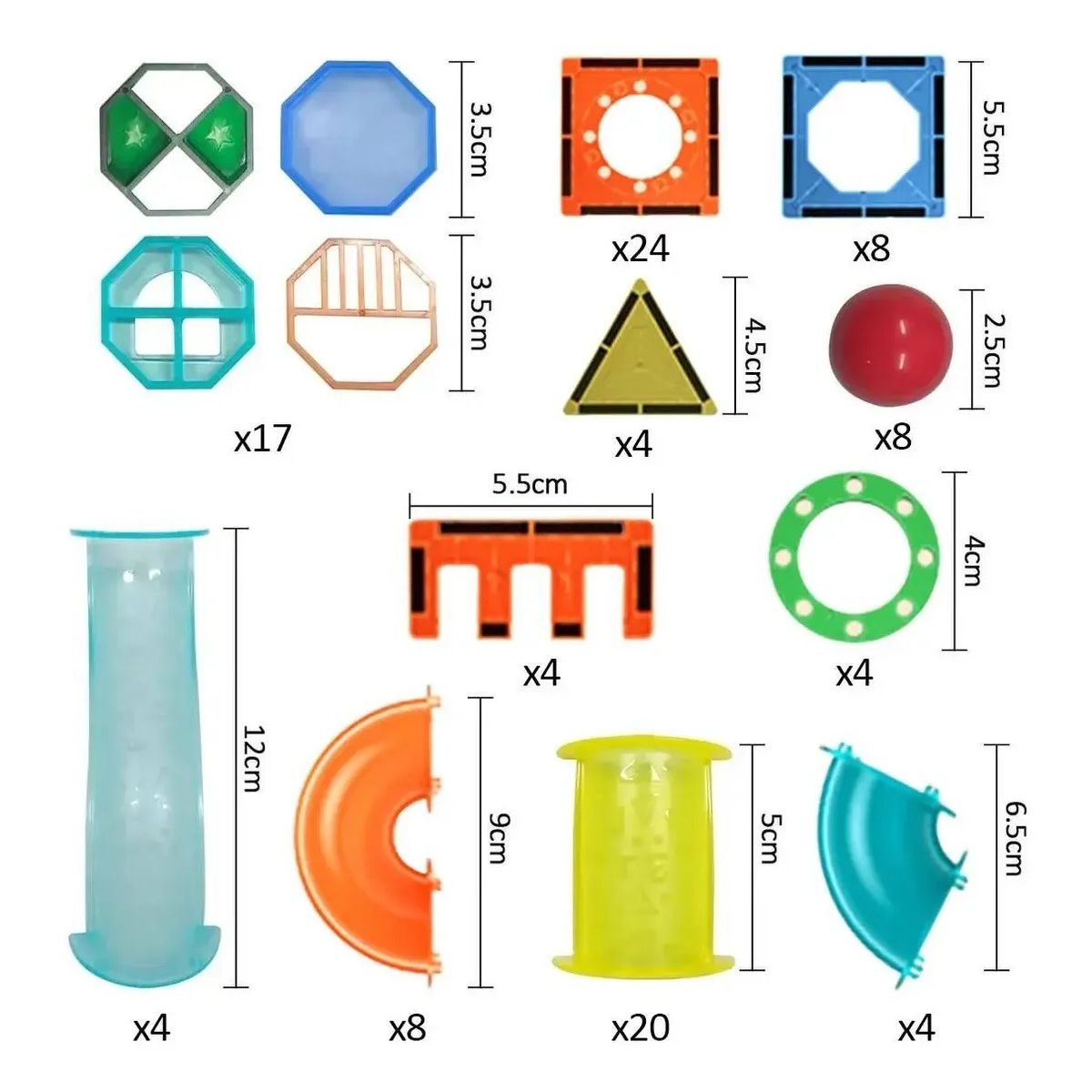 GENERICO - Pista De Bolitas Juego De Encaje Y Bloques Magnéticos 105pcs Labg