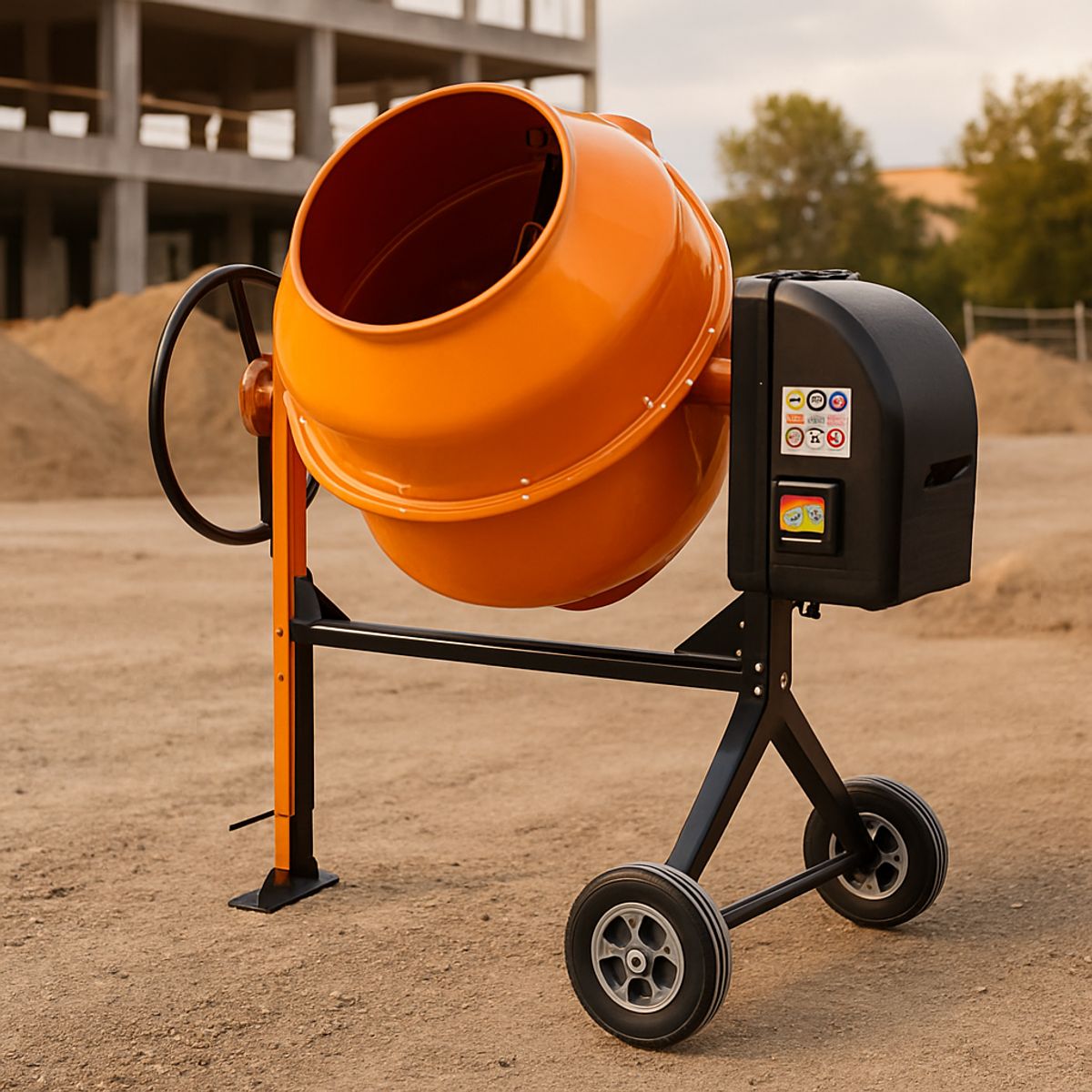 GENERICO - Betonera Trompo Concretero Eléctrica 200L 1000w- Lic Japones