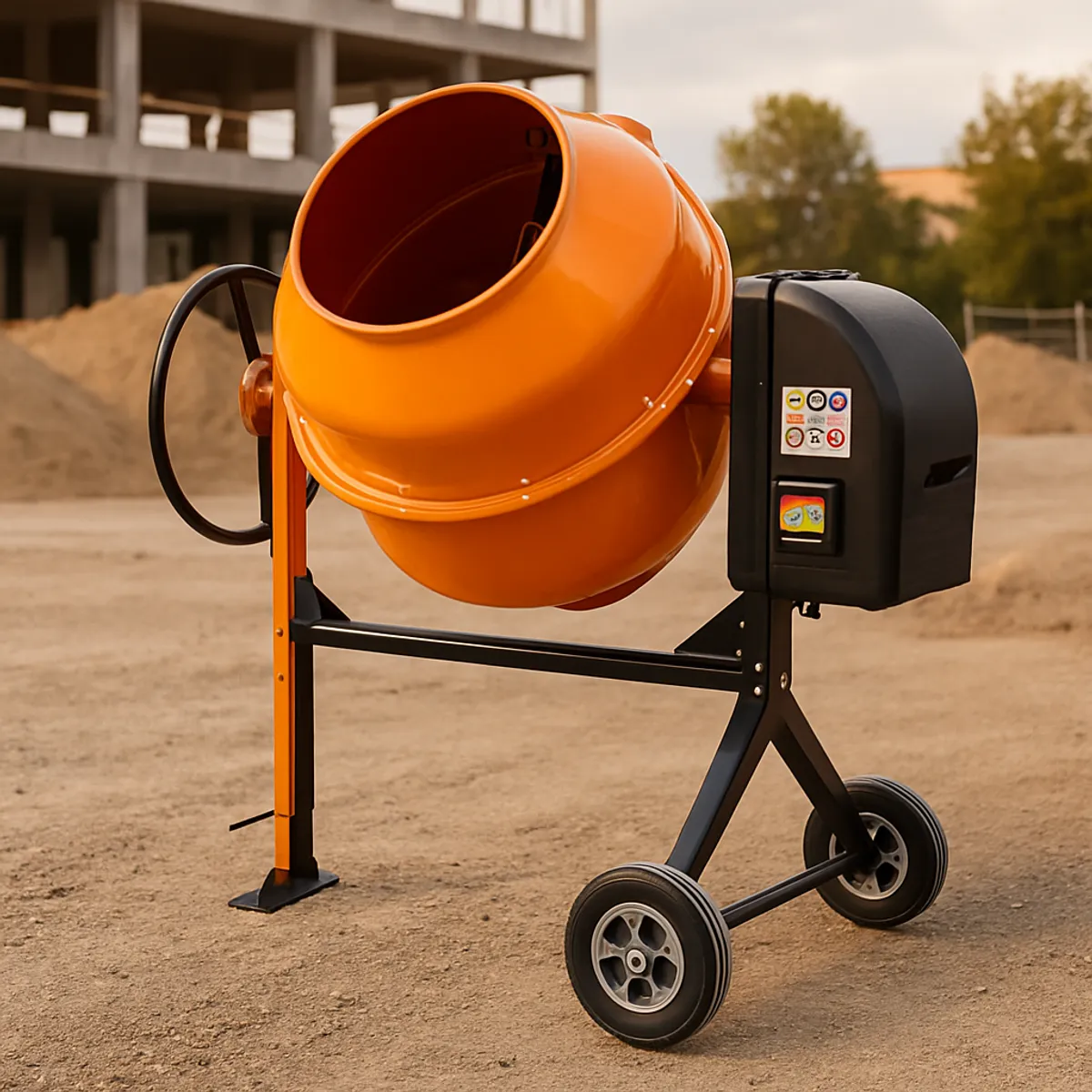 GENERICO - Betonera Trompo Concretero Eléctrica 200L 1000w- Lic Japones