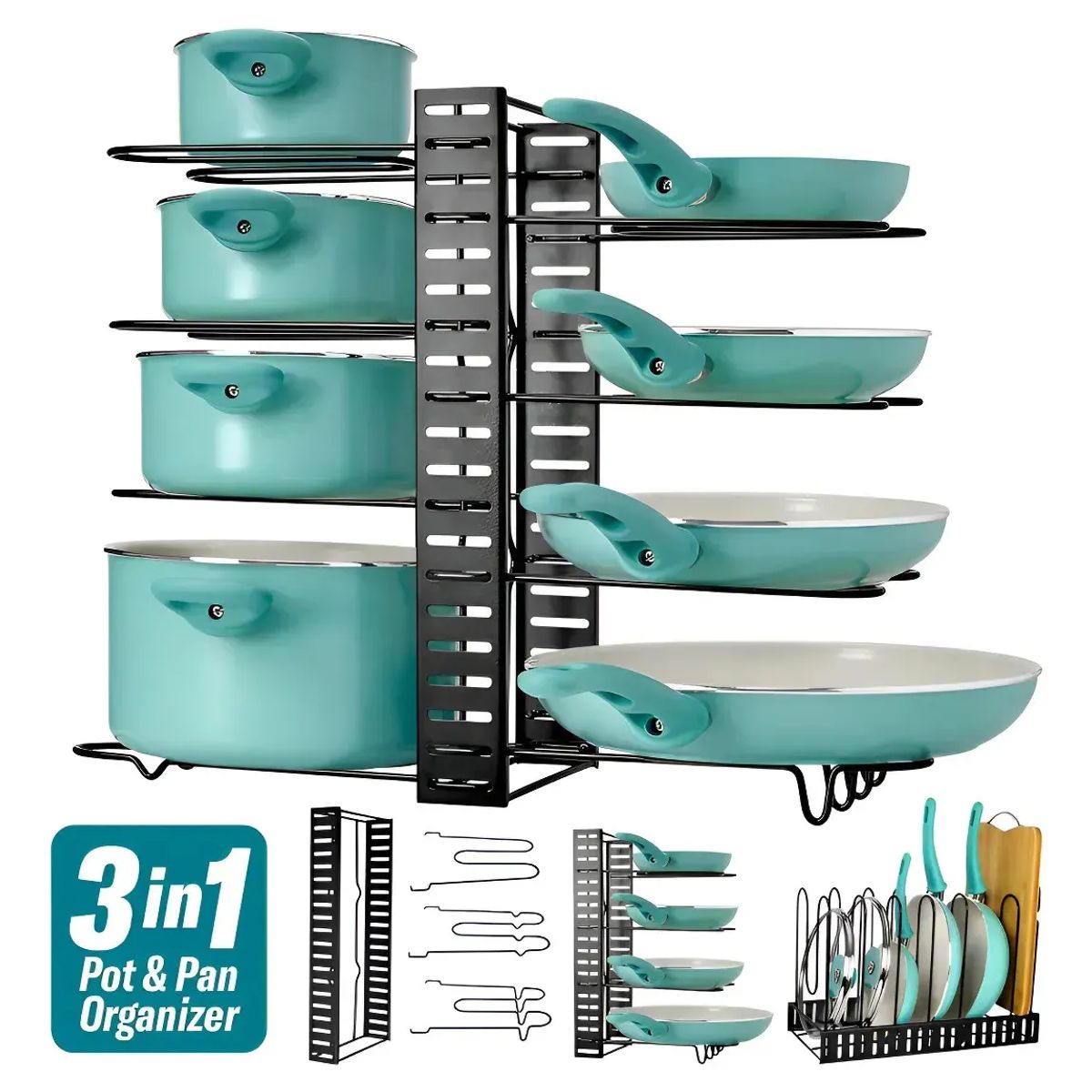 GENERICO - Organizadores De Modulares Ollas Expandible Para Cocina