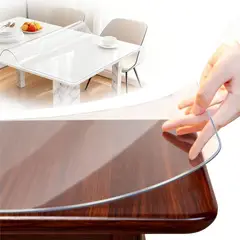 KUANGYE - Mantel Transparente Mantel Pvc Protector Rectangular para Mesas Comedor 80x120cmgrosor 1,5mm
