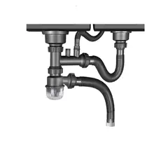 GENERICO - Cespol Desagüe Fregadero Cocina Baño Tubo Doble Flexible