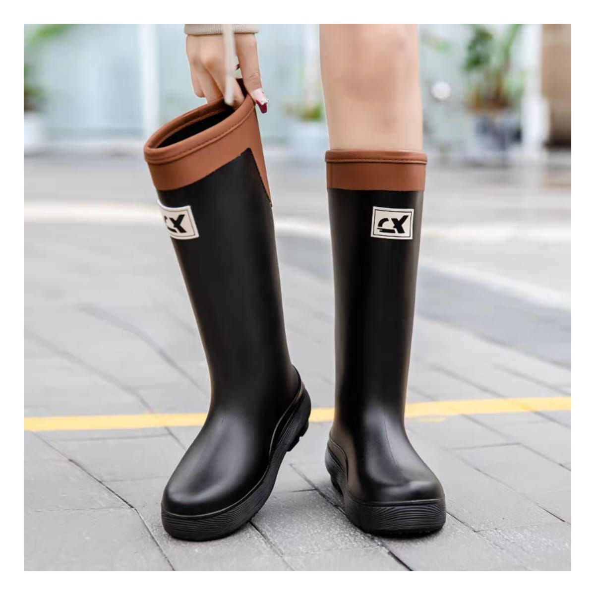 GENERICO - Botas de Agua Impermeables Mujer Lluvia Invierno