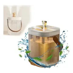 KUANGYE - Humidificador Portátil De Vapor Frío De 2 Litros Para Dormitorio,Luz Nocturna Y Apagado Automático