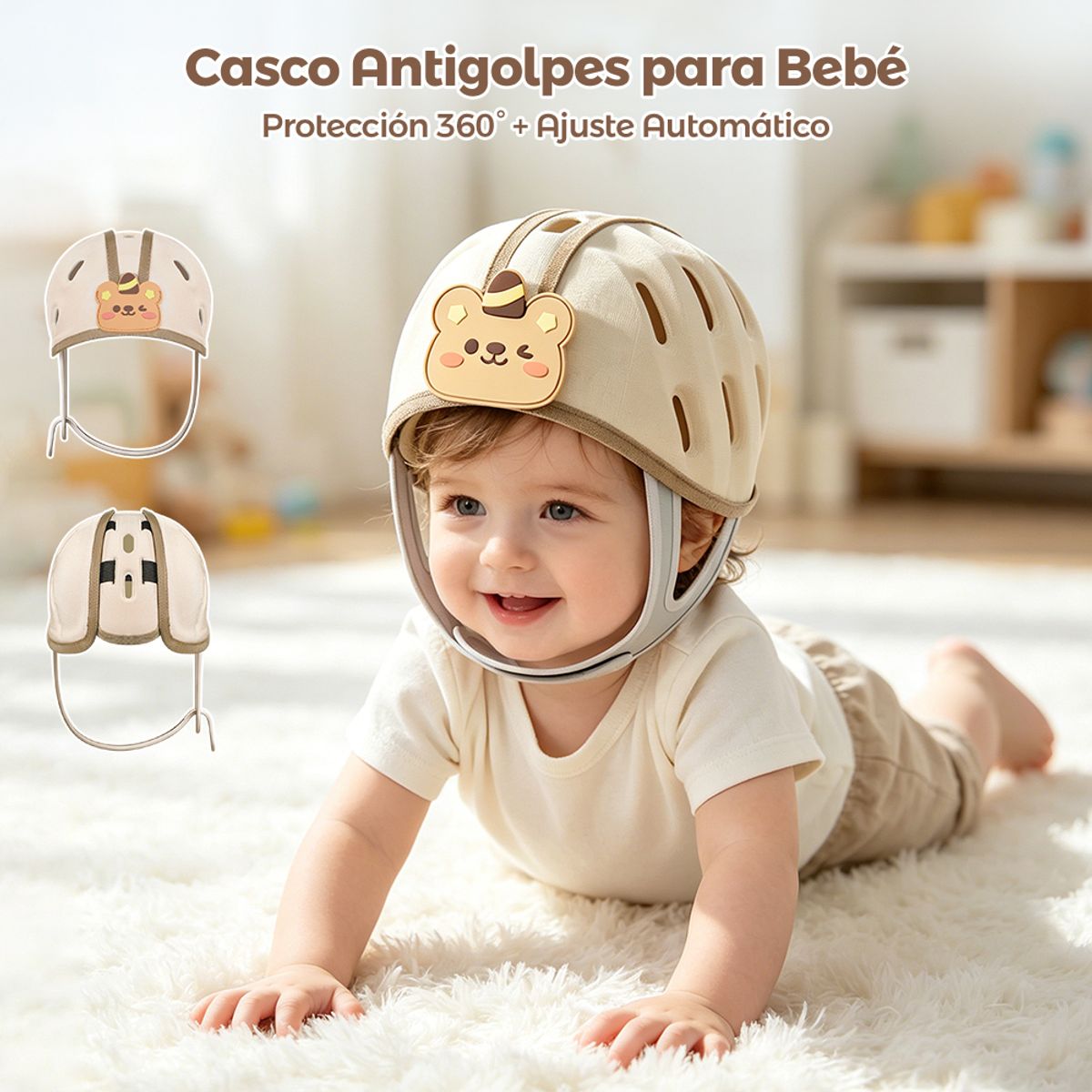 ZSPK - Casco Protector Antigolpes 360° Ajustable y Transpirable para Bebé 6 meses a 6 años