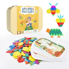 AIZO - 250pcs Juguete Tangrama Magnético Bloques Magnéticos Educacional Para Niños