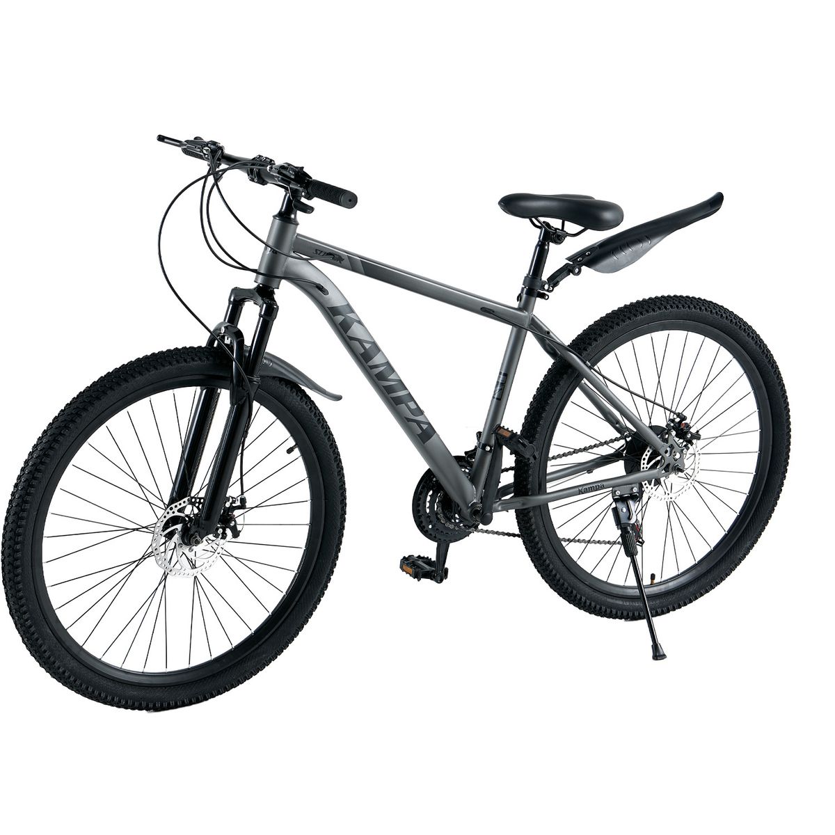 ELEMENT DESIGN - Bicicleta Mountain Bike 27,5” Gris Mate 21 Velocidades con Suspensión y Frenos de Disco