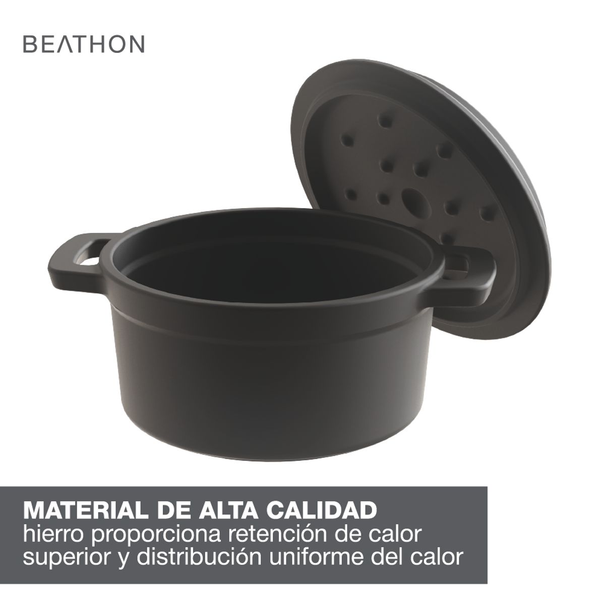 BEATHON - Olla de Hierro Fundido Pre-Curada 13 Cm Beathon Kiosclub