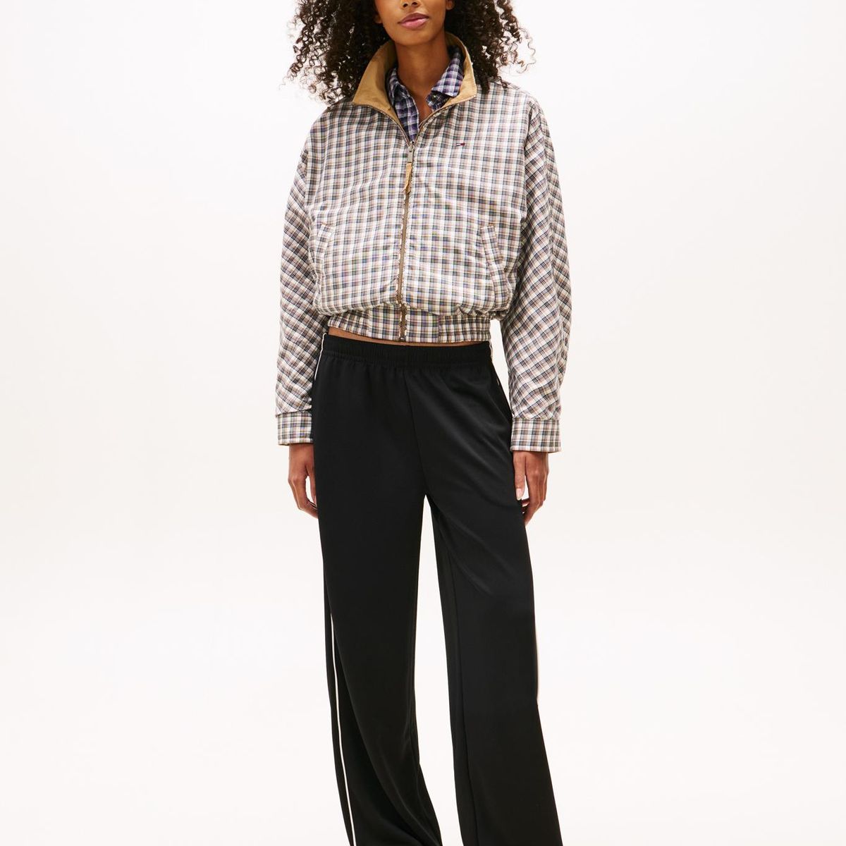 TOMMY HILFIGER - Joggers de punto con parche Tommy Negro Tommy Jeans