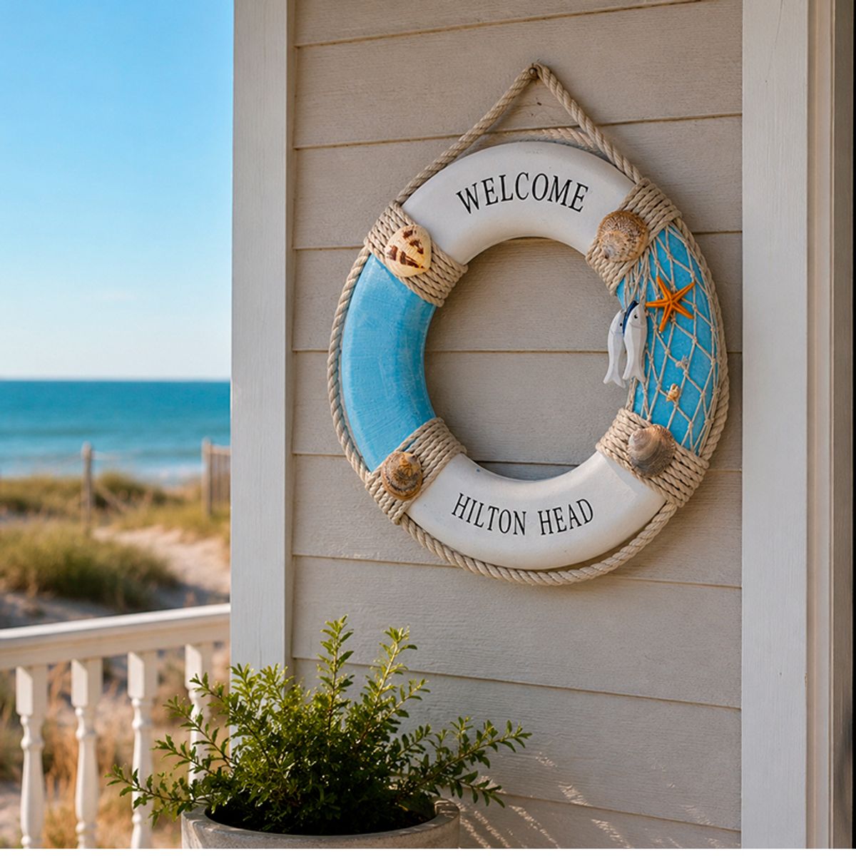 WAKESHOME - Cartel Nautico Bienvenida Para Colgar En La Puerta Entrada