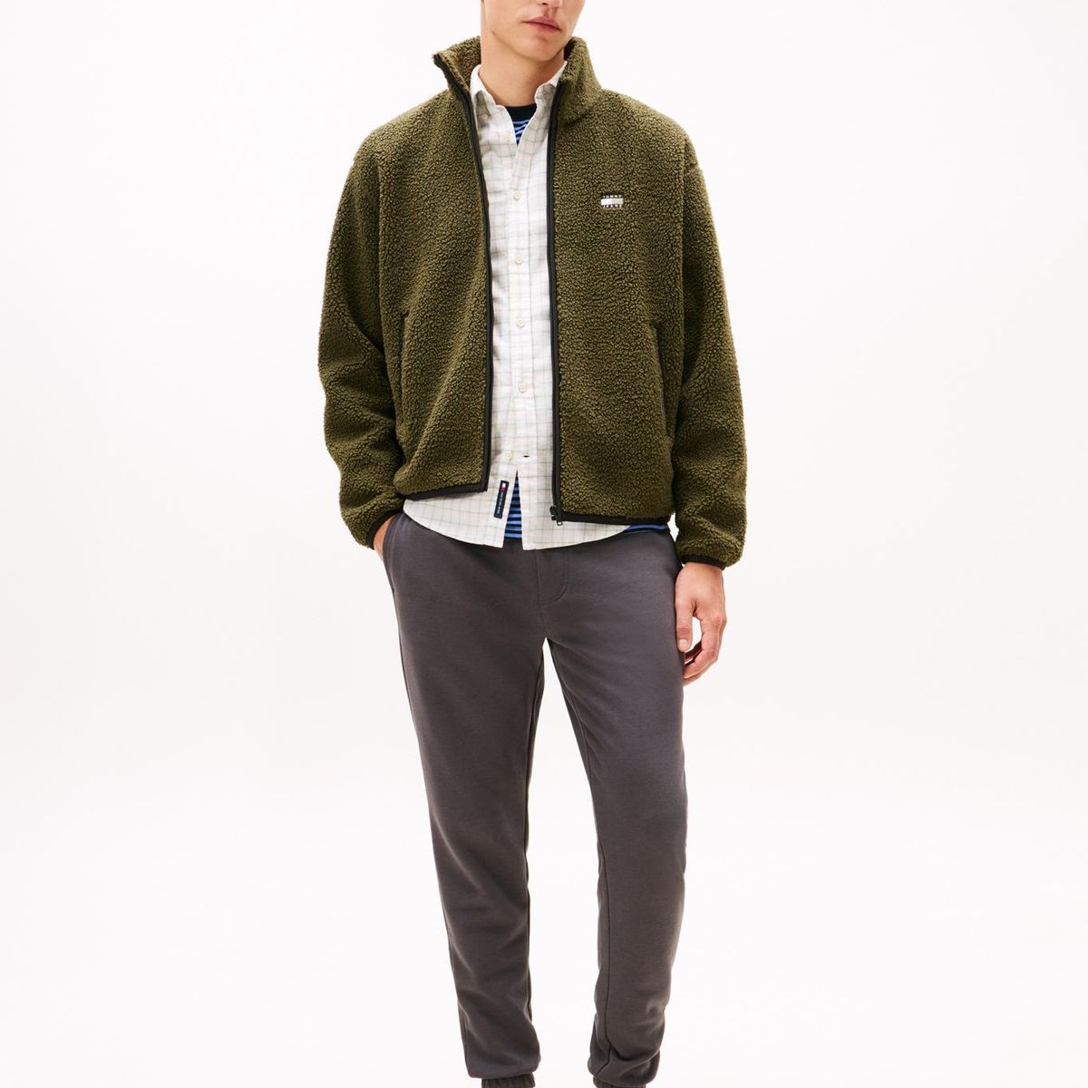TOMMY HILFIGER - Joggers Con Logo Bordado Slim Fit Gris Tommy Jeans