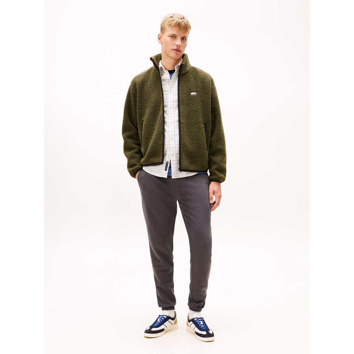 TOMMY HILFIGER - Joggers Con Logo Bordado Slim Fit Gris Tommy Jeans