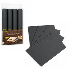 WAKESHOME - Set 4 Individuales Impermeable De Mesa Rectangulares De Pvc