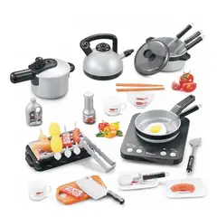 GENERICO - Set De Cocina De Juguete 36pcs Niños Juego De Mini Chef Gris BELUG