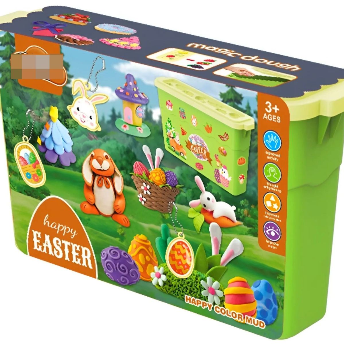 GENERICO - Masas Y Plastilinas Conejo Pascua Multicolor