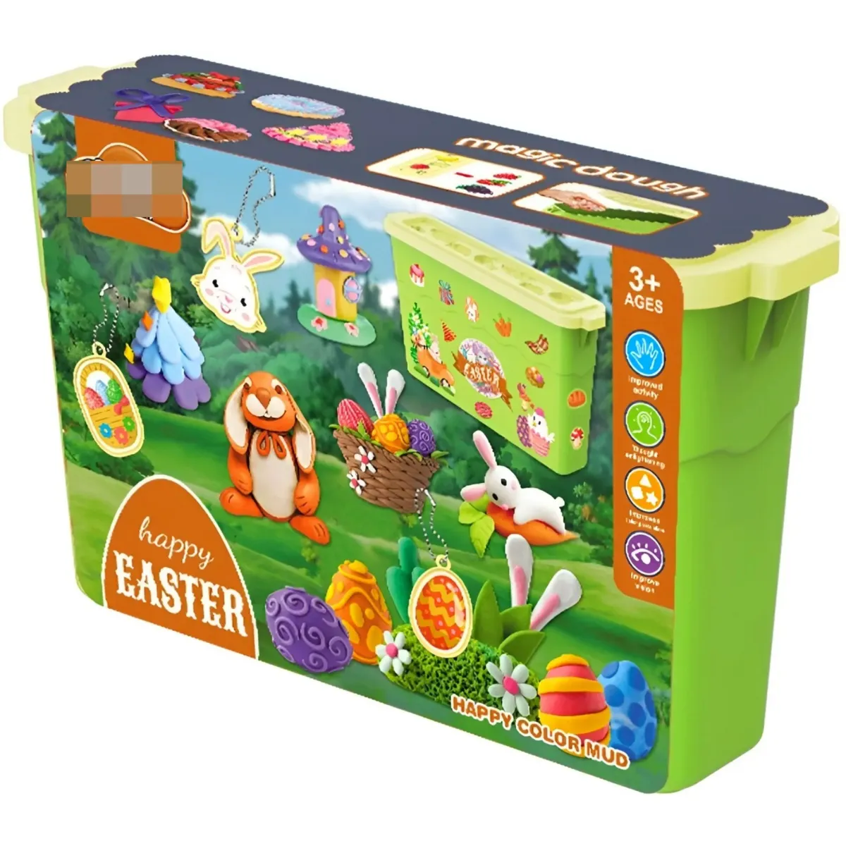 GENERICO - Masas Y Plastilinas Conejo Pascua Multicolor