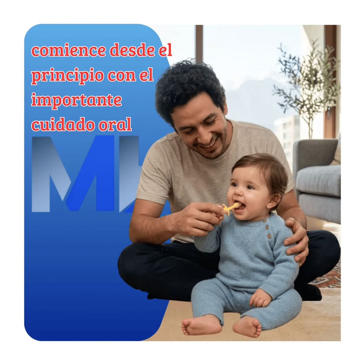 PIGEON - Set De Cepillos Dentales Aprendizaje Pigeon 3 Etapas  Bebe Azul claro