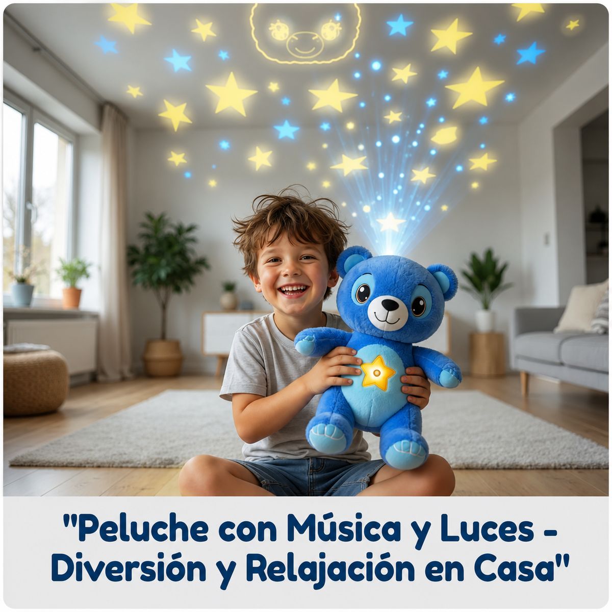 MOVI - Peluche de Apego Con Música y proyección, Colores Niño