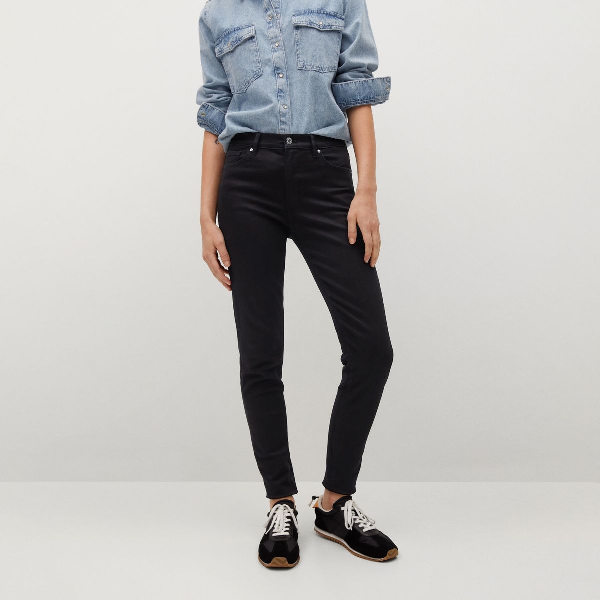 MANGO - Mango Jeans Skinny Tiro Medio Elsa Mujer