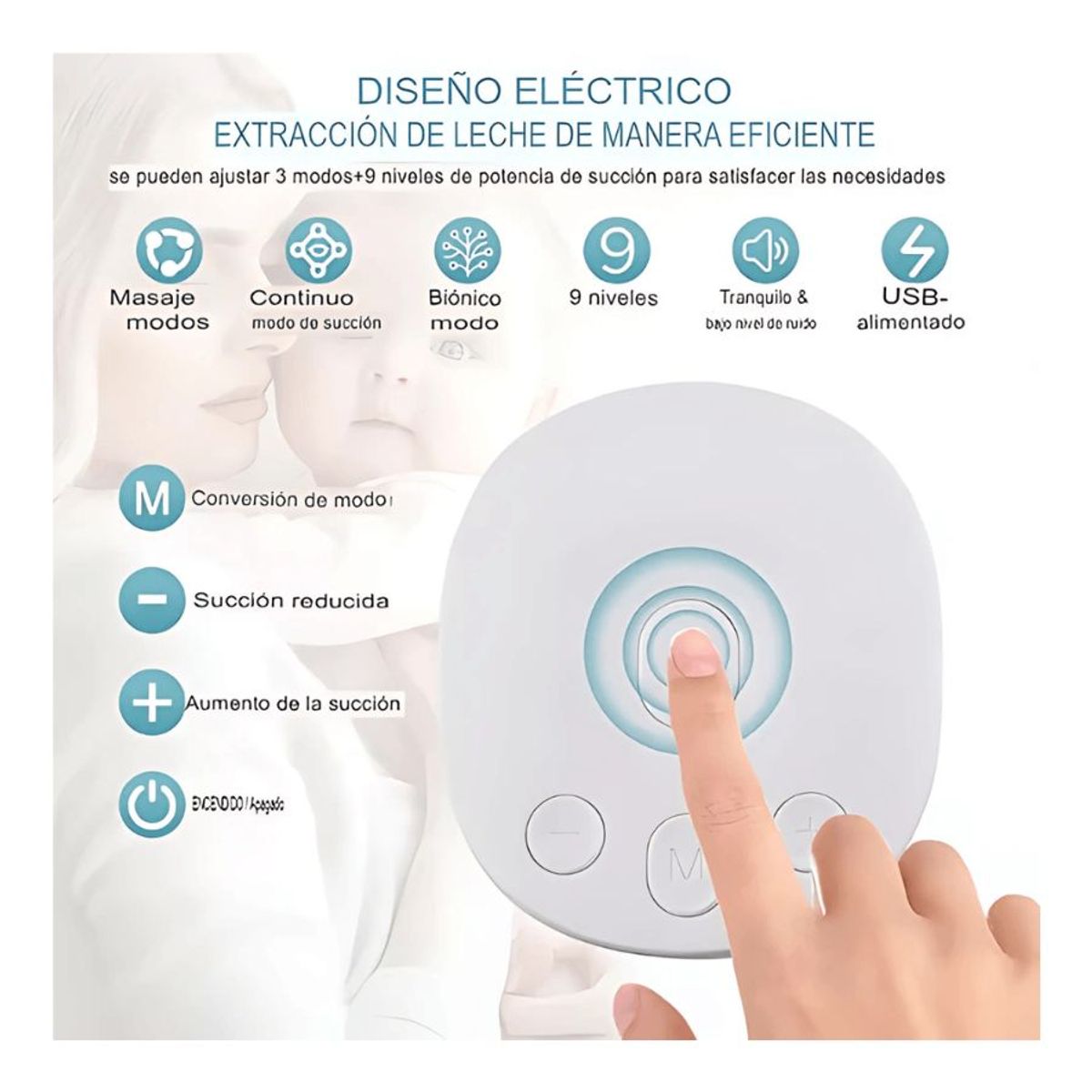 GENERICO - Extractor De Leche Eléctrico Extractor Doble Para Lactancia