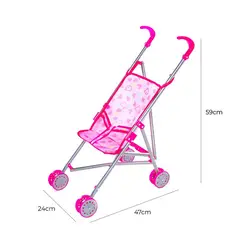 GENERICO - Set Juego Muñecas 5 En 1 Cuna Coche Silla Comedor Y Bolso