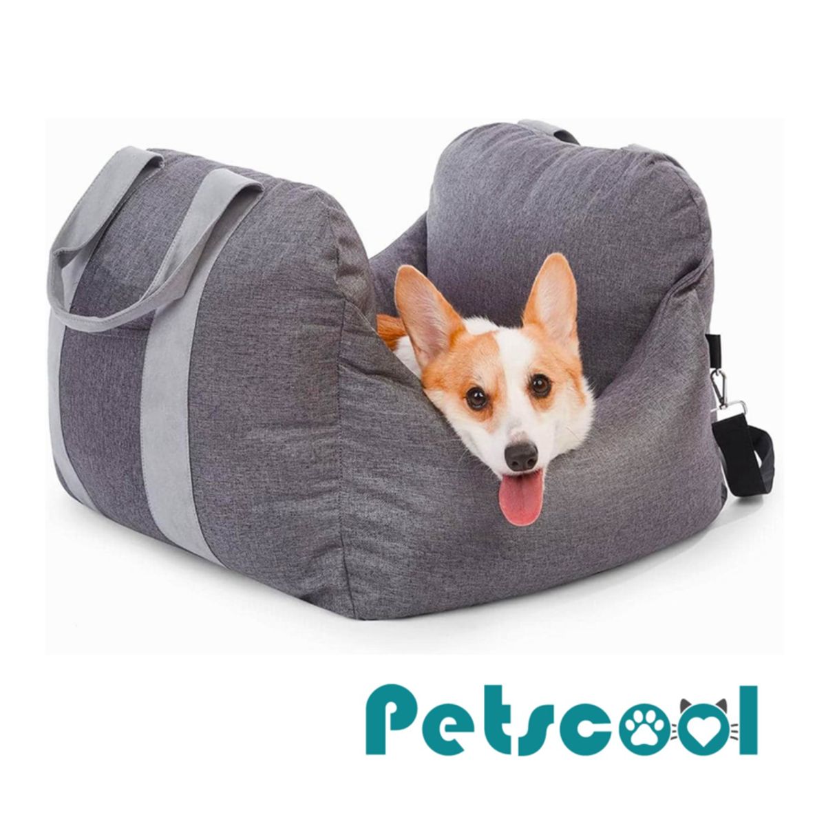 KIDSCOOL - Bolso Porta Mascota 3 en 1 Gris - Silla  De Auto y Cama