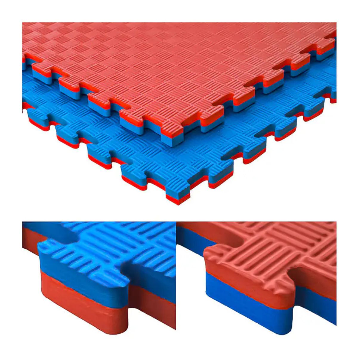 HOMEBRANDT - Pack 10 Plancha Tatami 100cm X 100cm X 4Cm Rojo Y Azul