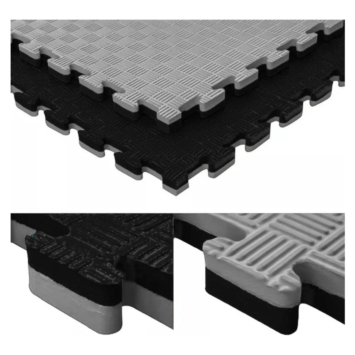HOMEBRANDT - Plancha Tatami 100cm X 100cm X 4cm NEGRO Y GRIS