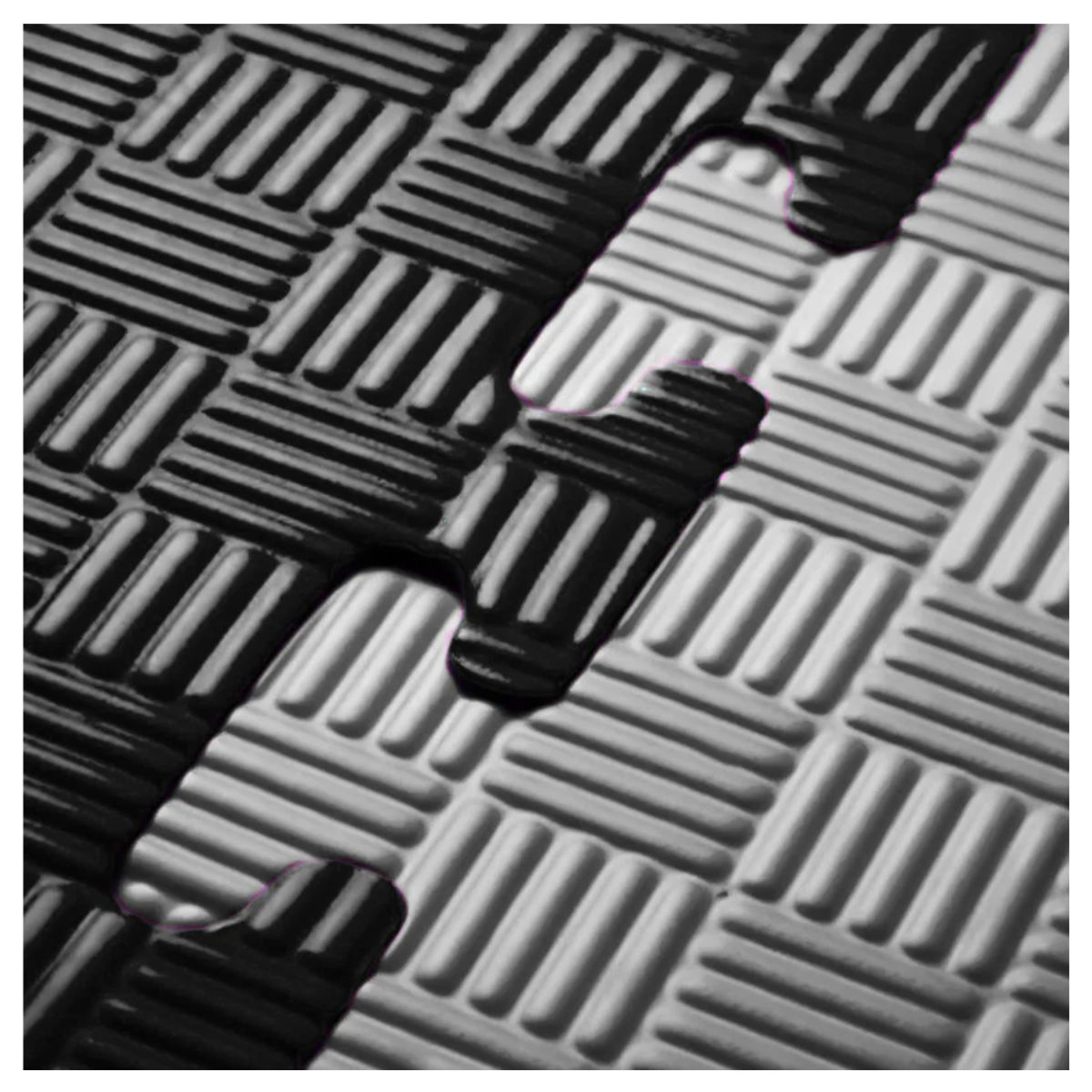 HOMEBRANDT - Pack 10 Plancha Tatami 100cm X 100cm X 4Cm NEGRO Y GRIS