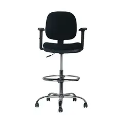 OEM - Silla Escritorio Cajero Alta Vanto Flex Negro con Brazos 2D Apoya Pies