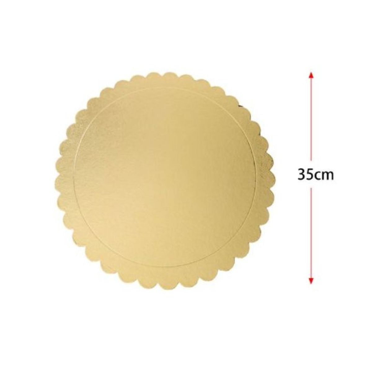 GENERICO - Bandejas Para Tartas Redondas - 35cm, Dorado, Pack De 5 PCS