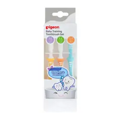 PIGEON - Set De Cepillos Dentales Aprendizaje 3 Etapas Bebe Multicolor