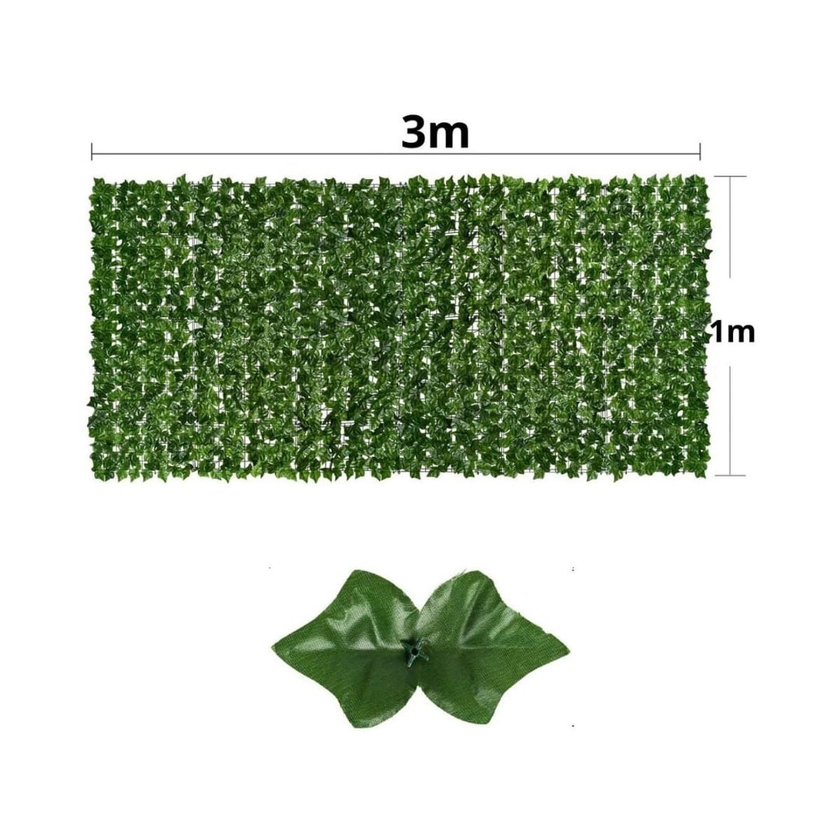GENERICO - Enredadera Artificial Tipo Malla Verde Decorativa 3x1 M