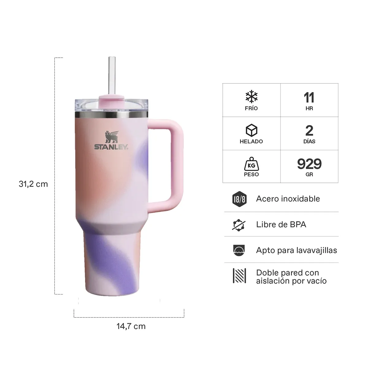 STANLEY - Quencher H2.0 Adventure Rose Petal Motion- 1.18 lt