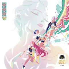 KPOP DEMON HUNTERS - Various - Soundtrack - HUNTRX Edition - Vinilo Black With Pink & Cyan Swirl