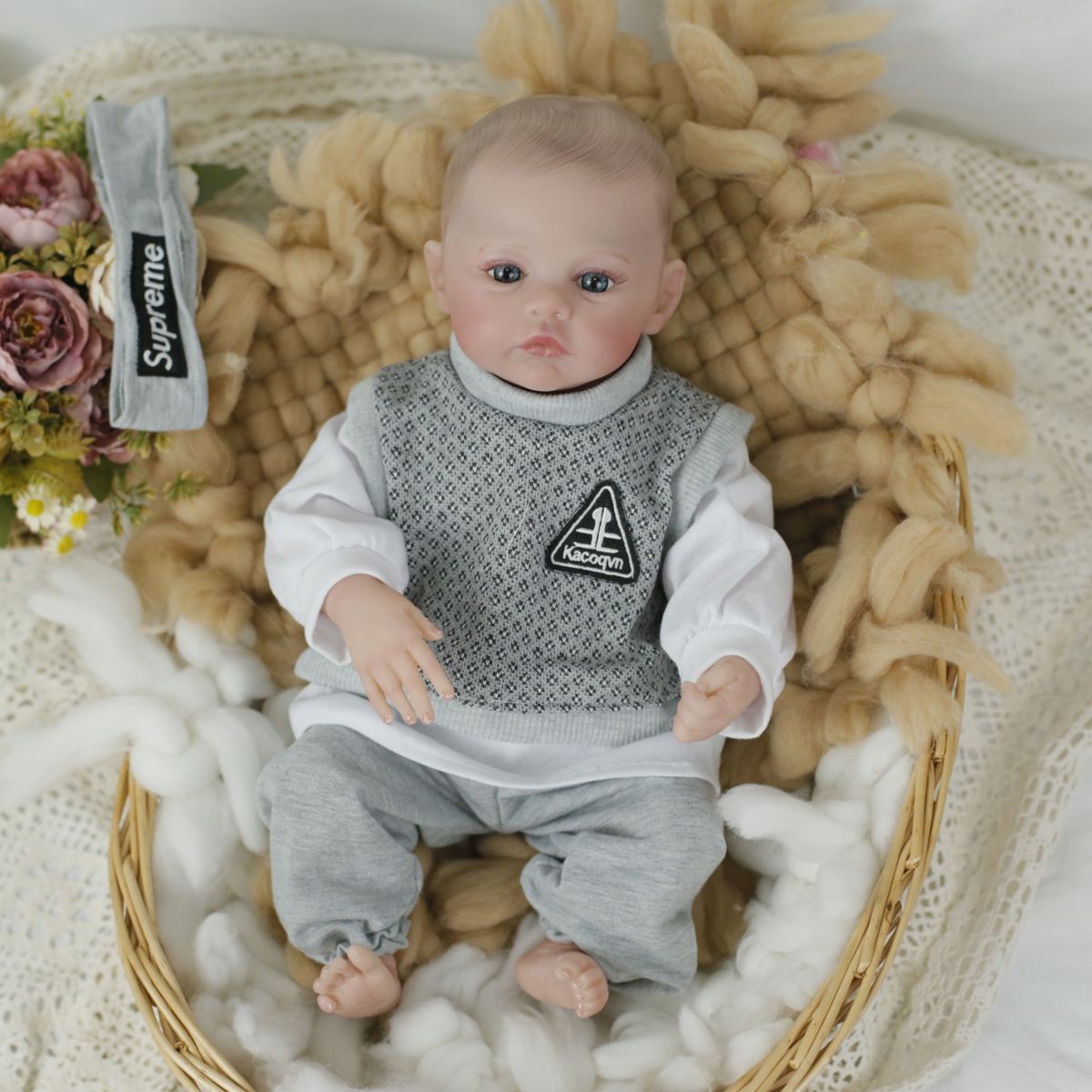 GENERICO - Bebé Reborn 48cm Silicona Hombre