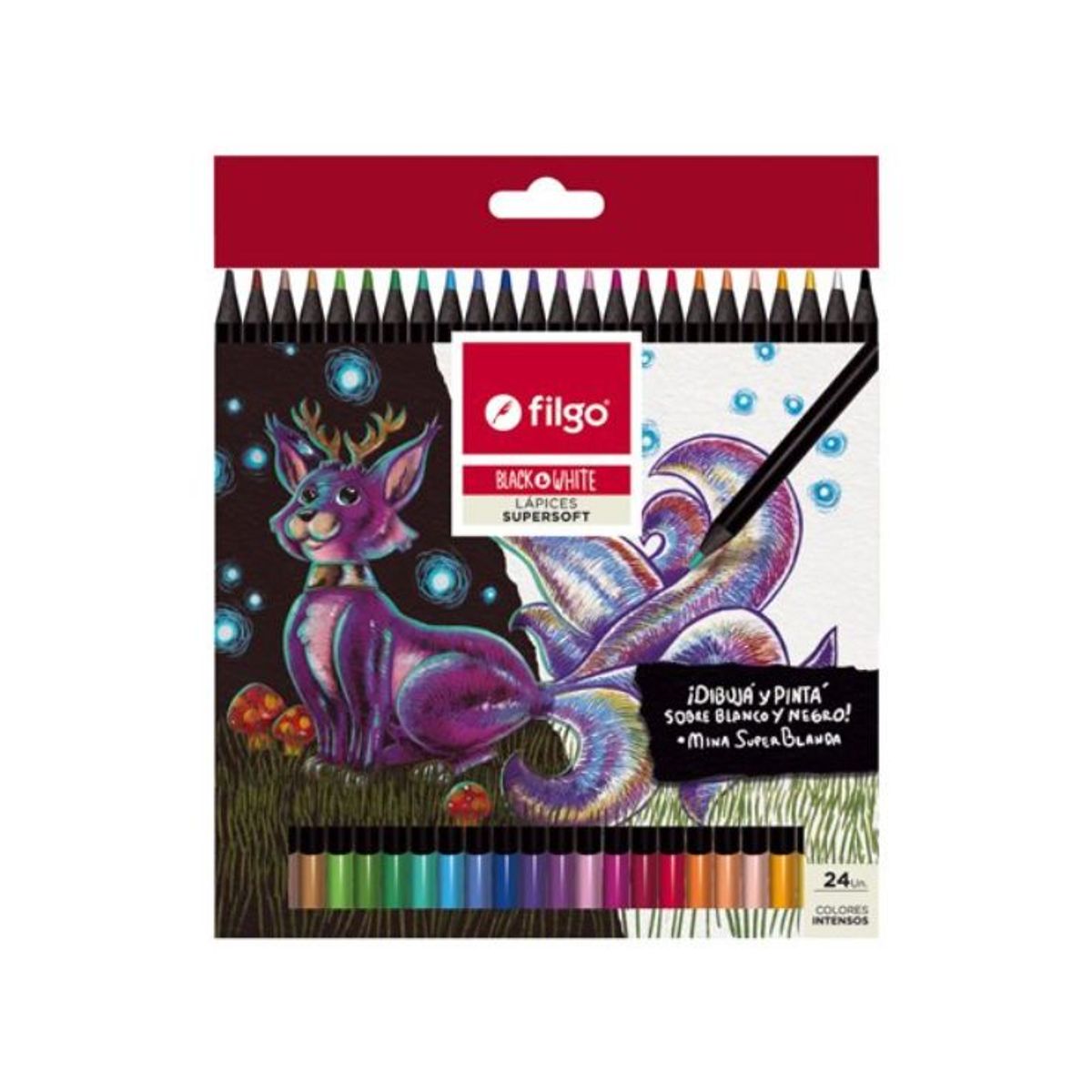 FILGO - LAPICES DE COLORES DE MADERA   24 SURTIDO